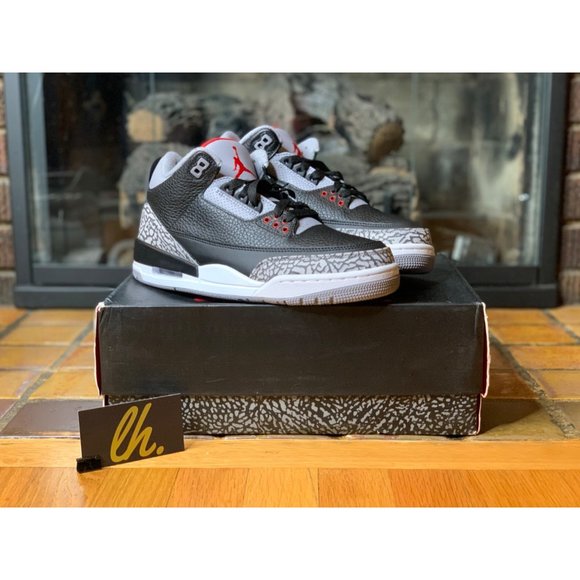 Size 8.5 Air Jordan 3 Retro OG “Black Cement 3” 2018 Athletic Sneakers 854262-00 - Picture 4 of 6